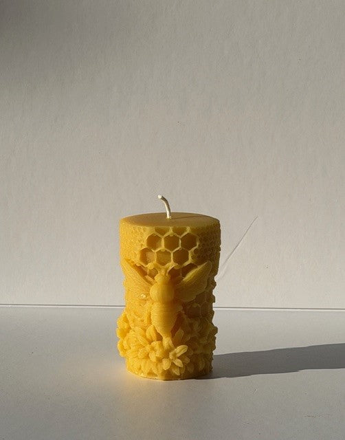 Flower/Honeycomb Pillar Candle